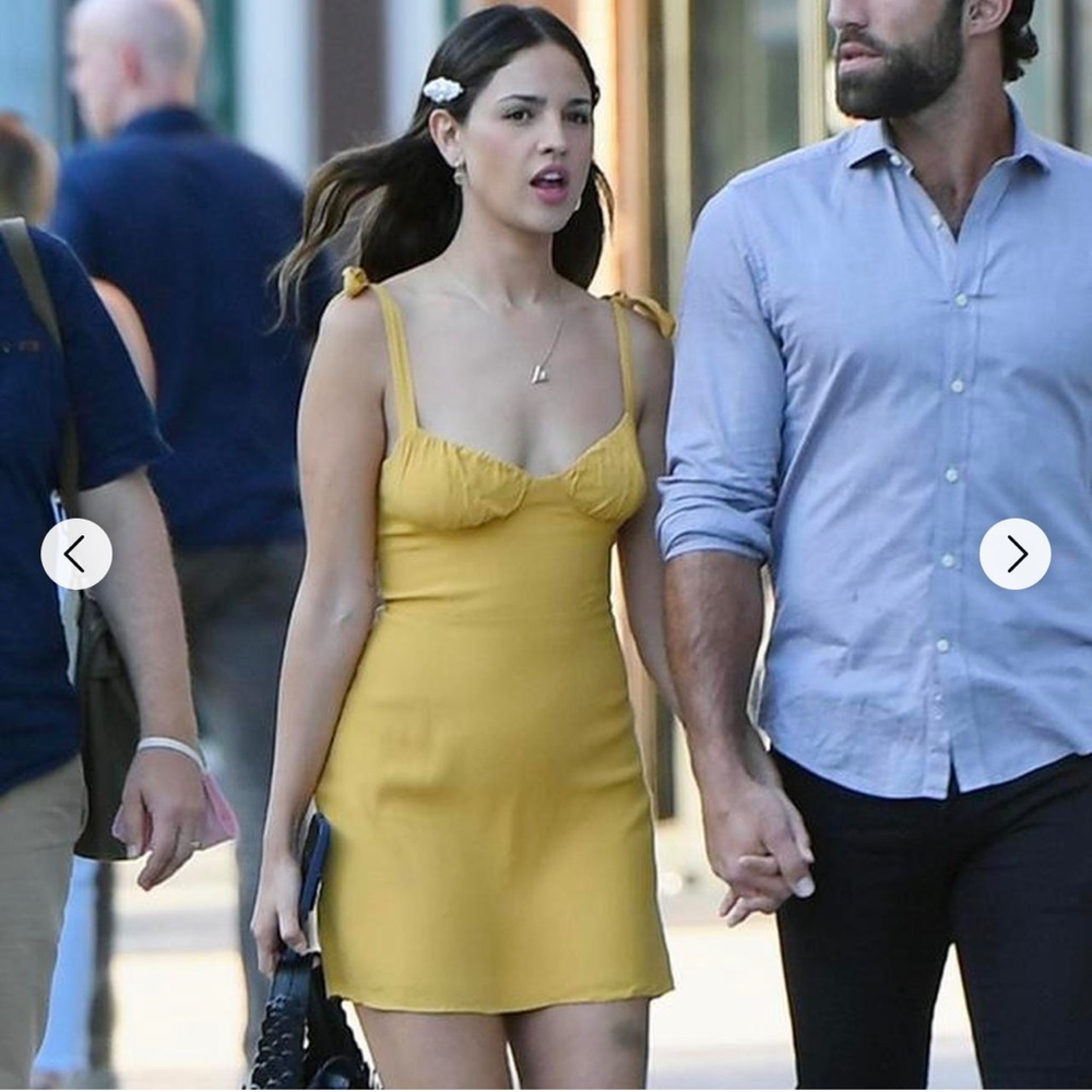 Aritzia Mustard Yellow Mini Dress